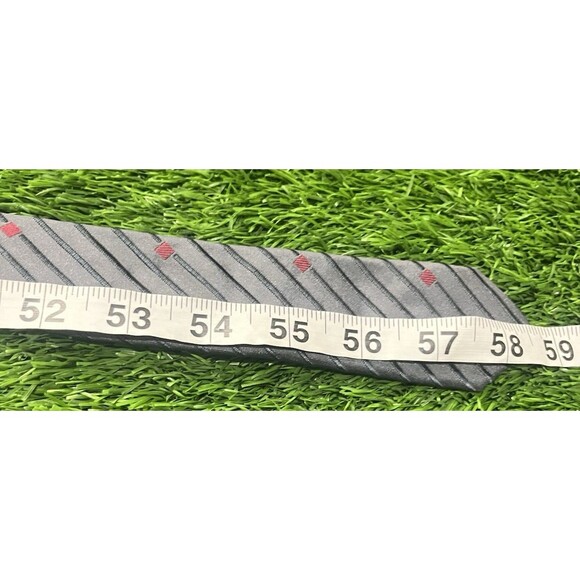 Brioni Striped Tie Silver Hand Made 100% Silk Tie Italy Mens Luxury 3.5 X 58 - Picture 8 of 14